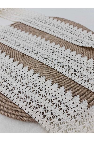 Esteks Dantel ve Tekstil Aksesuarları Cotton ^er0t Lace 5 Meters