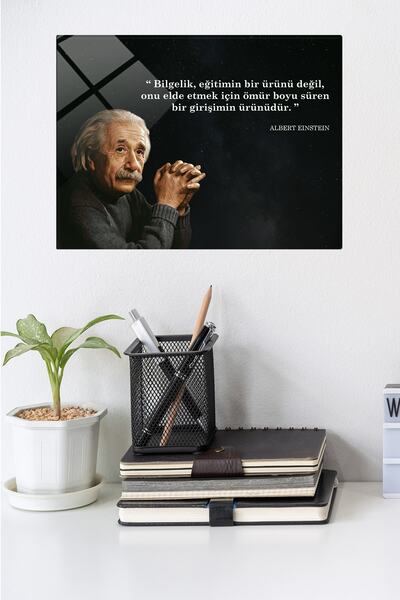Decorita Einstein |   Pictură pe sticlă |   A întreba este important. |   30c...