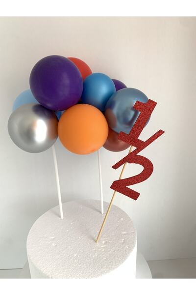Partifabrik Yarım Yaş Simli Pasta Süsü Half Birthday