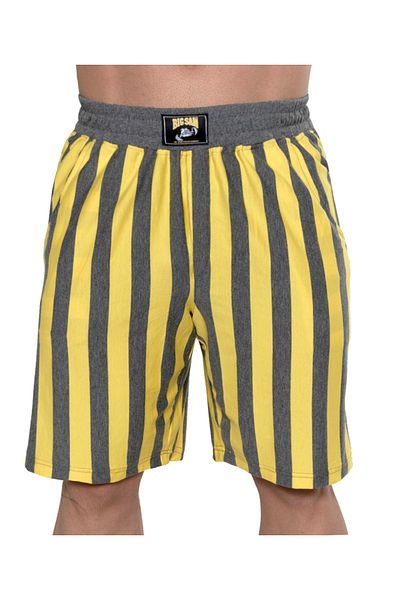Big Sam Striped Yellow Shorts 1343