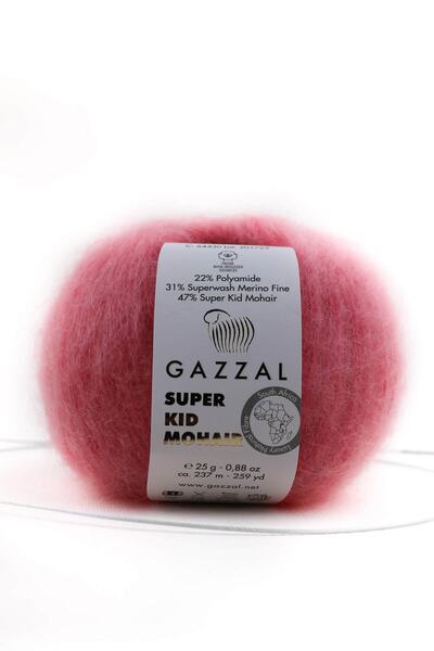 Gazzal Super Kid Mohair - 25 gr 78% μαλλί-22% παστό μείγμα, φυσικό νήμα για π...