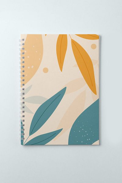 CoNotes 3-Piece Spiral Unlined Notebook Set - Leaves Series A5 (15X21CM)