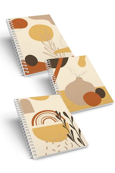 CoNotes 3-Piece Spiral Checked Notebook Set - Autumn Series A5 (15X21CM)