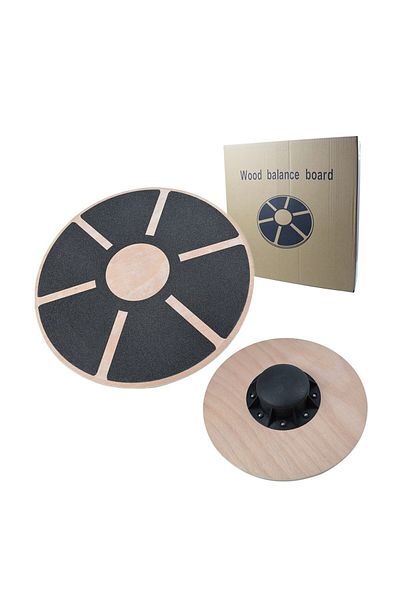 FİZYOMALZEME Wooden Round Balance Board
