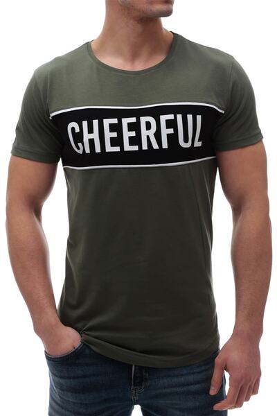 Madmext Men's Khaki T-Shirt - 2881