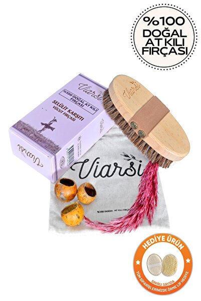 Viarsi Selülit Karşıtı Doğal At Kılı Selülit Fırçası