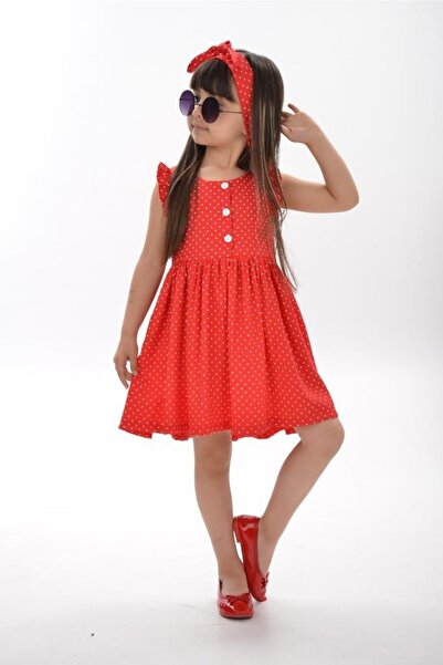 Hairband Polka Dot Sleeveless Dress