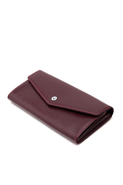 Eminsa Bordo Deri Kadın Cüzdan