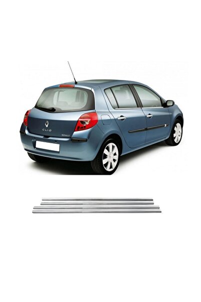 bayartdecor R. Clio 3 Hb Krom Cam Çıtası 4parça 2006 Ve Üzeri P.çelik  Uyumlu
