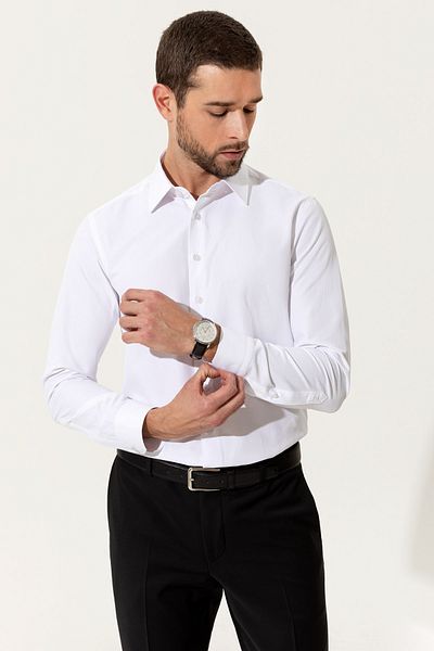 Pierre Cardin Ανδρικό λευκό πουκάμισο G021Sz004.000.1371005