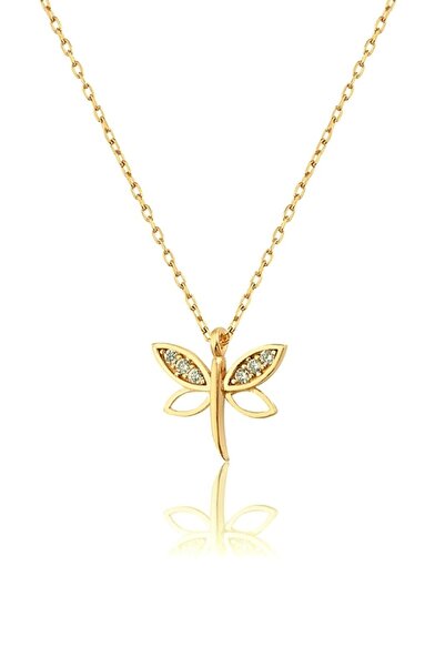 Eva Jewelry Yusufçuk Model Minimal 14k Gold Kaplama Kadın Kolye