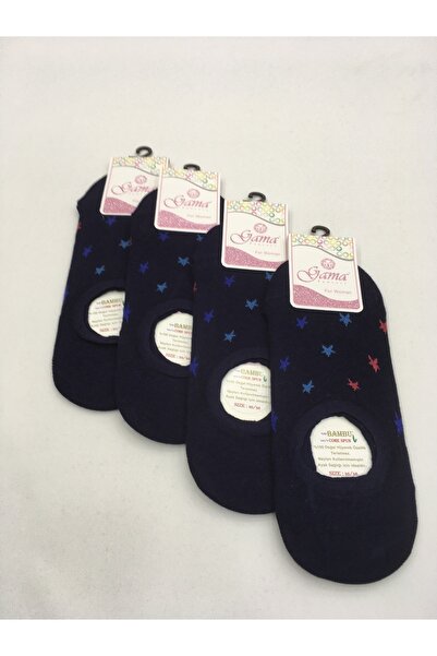 Gama Çorap 4 части бамбукови 100% естествени безнайлонови шарени дамски невидими ботуши (маратонки)