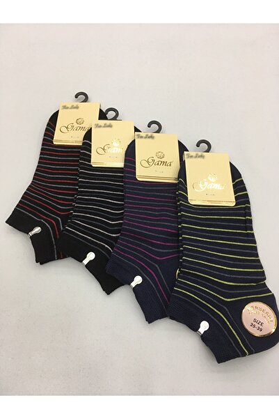Gama Çorap 4 броя тънки летни дамски ботуши с шарка от мерсеризиран 100% естествен найлон