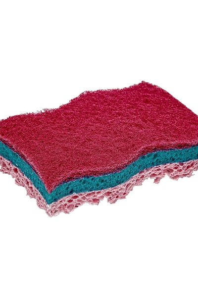 Flink Sauber Flink & Sauber Dish Sponge Scrubber Fiber, Red 2-Piece