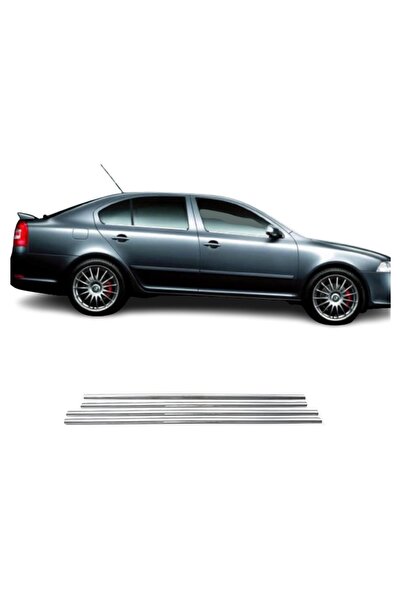 bayartdecor Skoda Octavia A5 Krom Cam Çıtası (4parça) 2005-2012 Arası P.çelik