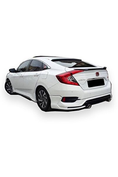 Paşa Honda Civic Fc5 Sedan (2015-2018) Turbo Arka Tampon Eki - Difüzör (plastik)