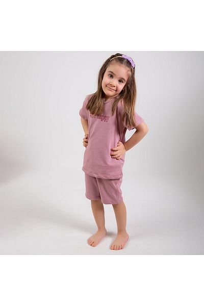 Yami Mia Be Happy Embroidered Shorts Set