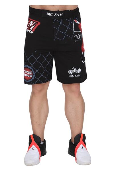 Big Sam Yırtmaçlı Baskılı Mma Dövüşçü Şortu 1316