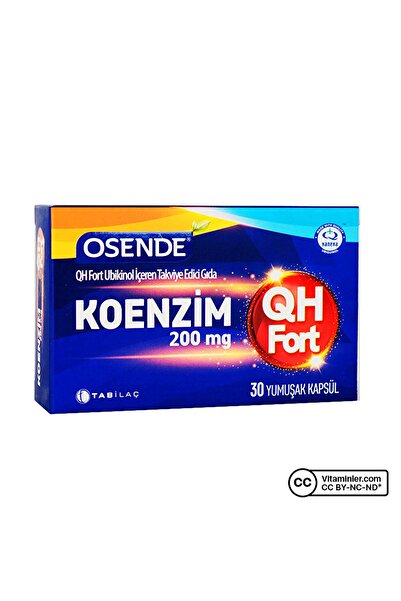Osende Koenzim Qh Fort 200 Mg 30 Kapsül