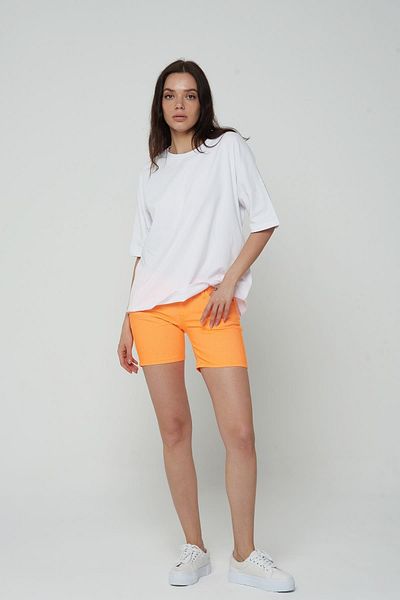 CROSS JEANS Neon Orange Zippered Low Waist Shorts Jean A - 514-805