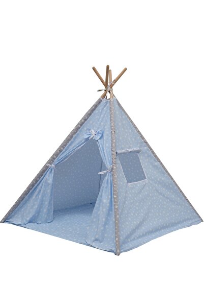 EXOR BABY Exorbaby Ahşap Ve Pamuklu, Toplanmaz, Oyun Çadırı, Oyun Evi