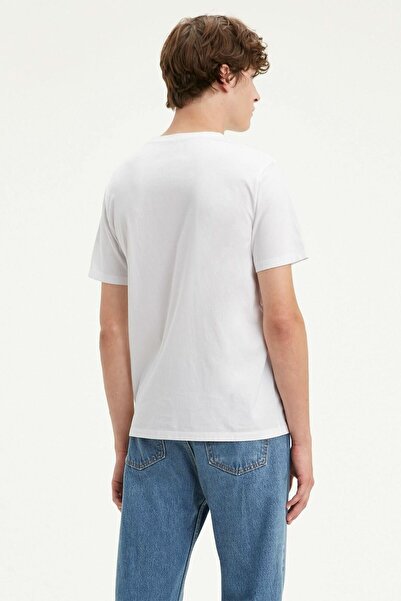 Levi's تي شيرت أبيض مطبوع للرجال 85785-0000