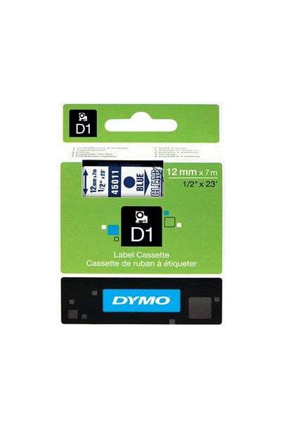 Dymo 45011 Διαφανής/μπλε κορδέλα αντικατάστασης D1 (12 MM X 7 MT)