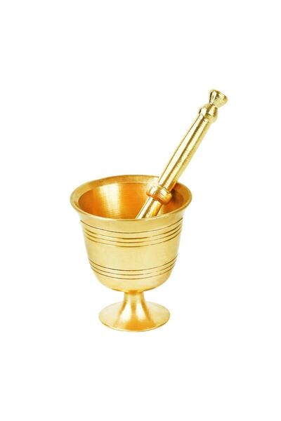 Aydudu Sarı Prinç Havan Sarımsak Döveceği Yükseklik 11cm Ağız Çap 10 Cm Ağırlık 1,700 gram