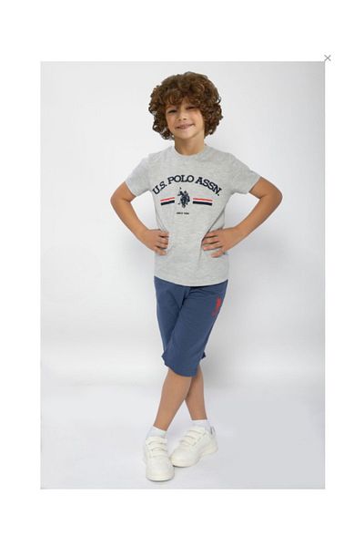 U.S. Polo Assn. Boy's Crew Neck Capri Suit