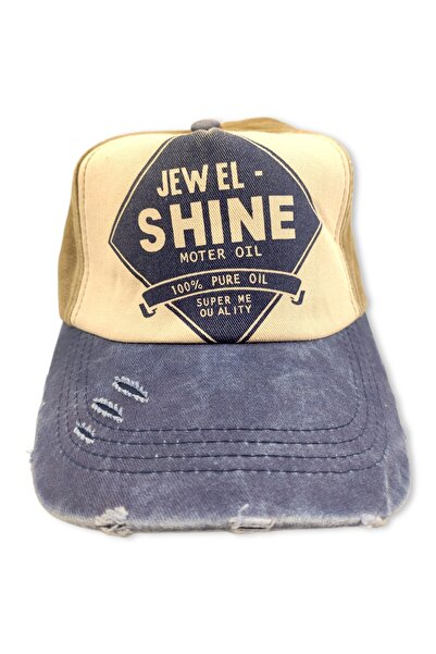 Ars Magic Box Pălărie unisex Shine Tumbled, culoare muștar-albastru închis