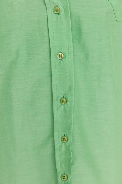 Trendyol Curve Zöld Boyfriend szőtt ing TBBSS22GO0323