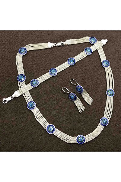 Midyat Nurtaş Gümüş Mardin Hasırı 925 Ayar Gümüş  Üçlü Set 201011439