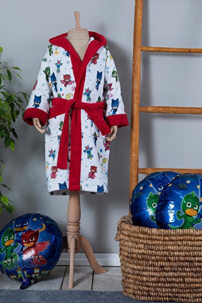 PJMASKS By Karaca Home Crew Lacivert %100 Pamuk 4-6 Yaş Bornoz