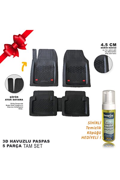 SAFİR Hyundai Accent Era 2011 Uyumlu Akıllı 3d Havuzlu Paspas + Hediyeli