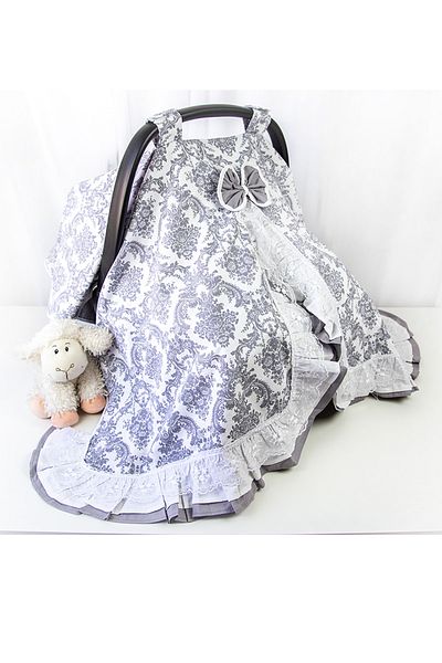 Babynest 100% Cotton Tecnique Reinforced Elegant Single Stroller Cover