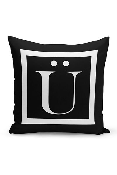 Filamente Double Sided Digital Printed Letter Pillow Case - Letter Ü