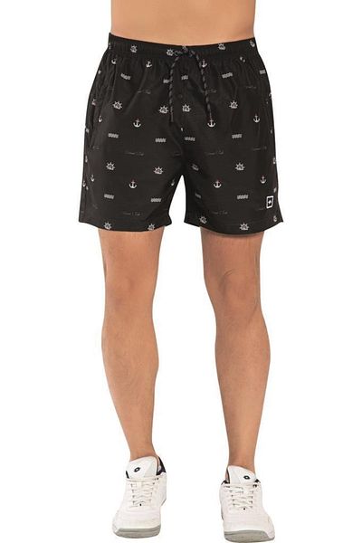 Crozwise Men's Swim Shorts Sea Shorts Black Shorts Men