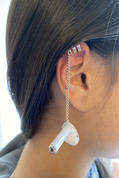 TakıConcept Cerrahi Çelik Paslanmaz Sıkıştırmalı Geçmeli Kıkırdak Için  Kulaklık Küpesi