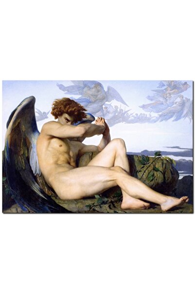 Cakatablo Gökten Düşmüş Melek Alexandre Cabanel Sanat Görseli (35x50 Cm Boyut)