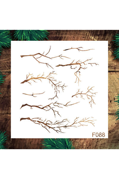 STENCİLTASARIM Stencil Tasarım F088 Kuru Dal - Dekoratif Duvar Ve Eşya Boyama...