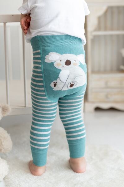 Nou Nou Koala Desenli Unisex Bebek Triko Tayt Pantolon