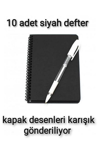 MEKAFİX 10 caiete negre și 10 pixuri albe