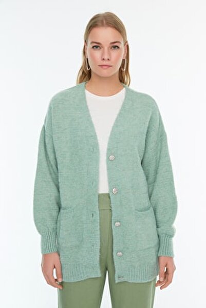 TRENDYOL MODEST Cardigan - Green 
