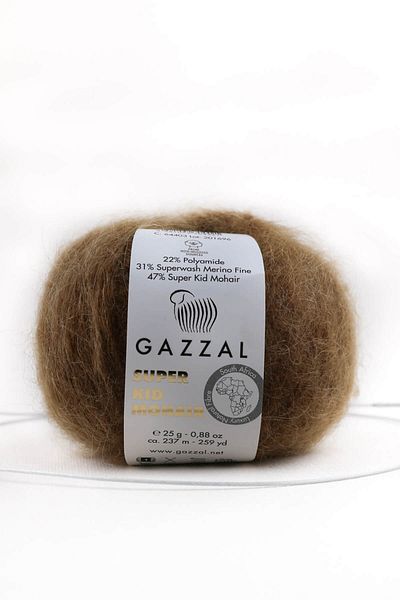 Gazzal Super Kid Mohair 25 gr 78% Wool-22% Pa Blended Natural Hand Knitting Yarn Taka Yarn 64403