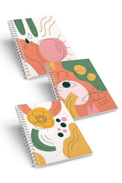 CoNotes 3-Piece Spiral Dotted Notebook Set - Summer Series - Bullet Journal A5 (15X21CM)