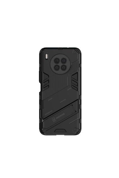Microcase Huawei Nova 8i Uyumlu Matrix Serisi Armor Standlı Kılıf - Siyah