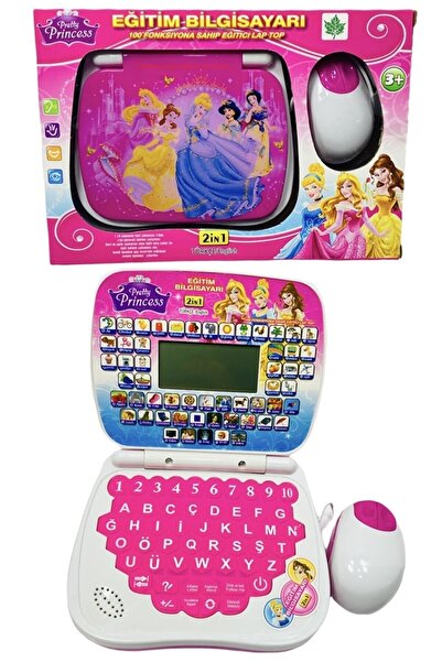 Erzi Oyuncak Eğitici Laptop Türkçe-ingilizce 100 Fonksiyonlu Pembe