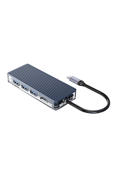 Orico Şeffaf Tasarımlı Type-c 7-in-1 Usb 3.0 Hdmı Tf & Sd Pd Uyumlu Çoklayıcı Hub (WB-7P)