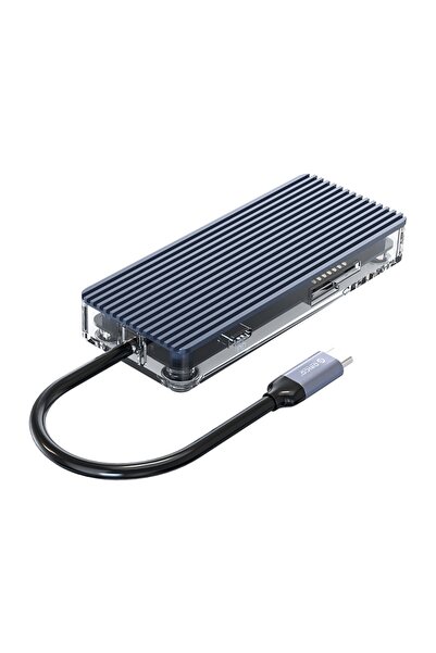 Orico Şeffaf Tasarımlı Type-c 7-in-1 Usb 3.0 Hdmı Tf & Sd Pd Uyumlu Çoklayıcı Hub (WB-7P)