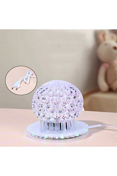 gaman Lotus 220v Rgb Led Döner Disko Topu Gece Lambası